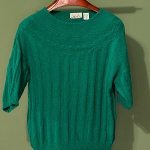 WYE OAKS: Vintage Silk Blend Sweater Blouse Size 44